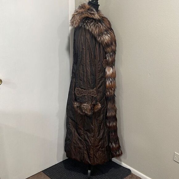Real Fox Long Coat Size 14 - Picture 6 of 15